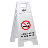 Plastic Sign Stand - Double Sided - No Smoking In This Area