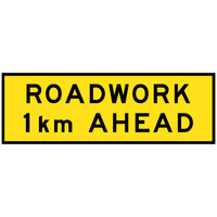 1800x600 - CL1W BED - Roadwork 1km Ahead