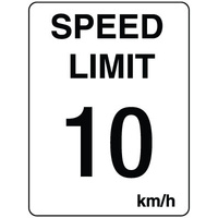 300x225mm - Poly - Speed Limit 10