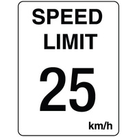 300x225mm - Poly - Speed Limit 25