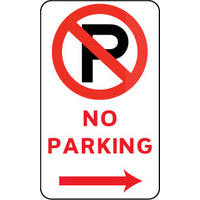 No Parking (With Right Arrow And Symbol)