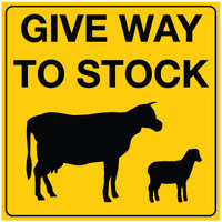 600x600 - Corflute - Give Way To Stock (with Picto)