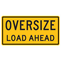 1200x600mm - Metal - CL2 Reflective - Oversize Load Ahead