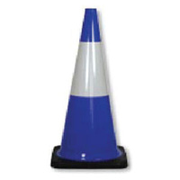 700mm - Cl.1 Reflective - Traffic Cones - Fluorescent Blue