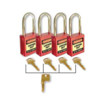 42mm Premium Safety Padlocks - Set of 4 With Master Key