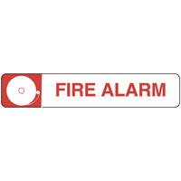 300x100mm - Self Adhesive - Fire Alarm (with pictogram)