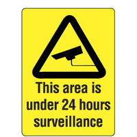 600X400mm - Metal - This Area is Under 24 hour Surveillance