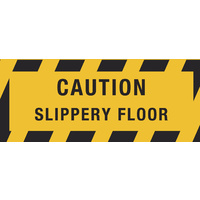 450x180mm - Self Adhesive, Anti-Slip Floor Graphics - Caution Slippery Floor