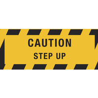 450x180mm - Self Adhesive, Anti-Slip Floor Graphics - Caution Step Up