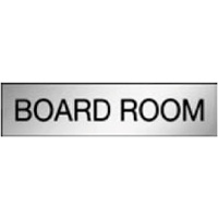 200x50 - Engraved Label - Black/Brushed Aluminium Traffilite - Adhesive Backed - Board Room