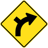 600x600 - AL CL1W - Side Road Junction On Curve Right