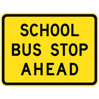 640x480mm - AL CL1W - School Bus Stop Ahead