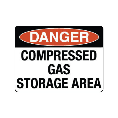Danger Compressed Gas Storage Area