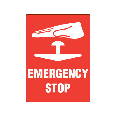 Emergency Stop (With Pictogram)