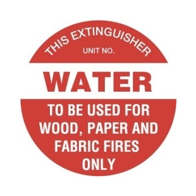 Disc - Fire Extinguisher Marker - Water (Red)