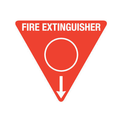 Triangle Fire Extinguisher Marker - Water (Red)