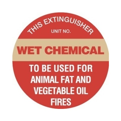 Disc - Fire Extinguisher Marker - Wet Chemical (Gold)