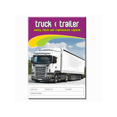 Truck & Trailer--Log Book A5  With Plastic Pocket