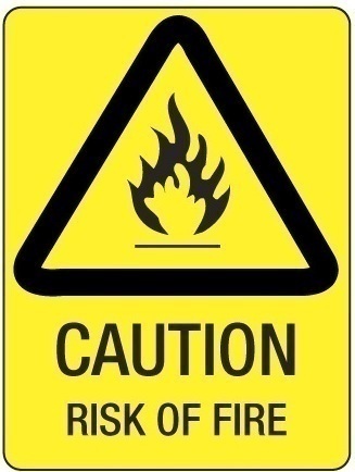 327 - Caution Risk of Fire - Blair Signs & Safety