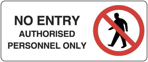 401-L - No Entry Authorised Persons Only (Landscape) - Blair Signs & Safety