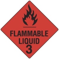 150x150mm - Self Adhesive - Pkt of 5 - Flammable Liquid 3