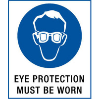 300x140mm - Self Adhesive - Eye Protection Must be Worn in This Area