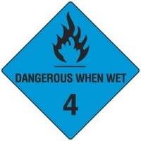 150x150mm - Self Adhesive - Pkt of 5 - Dangerous When Wet 4