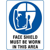 Face Shield Must be Worn in This Area