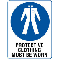 600X400mm - Poly - Protective Clothing Must be Worn