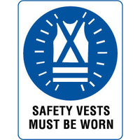 300x225mm - Metal - Safety Vests Must be Worn