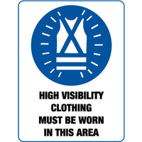 200mm Disc - Self Adhesive - High Visibility Clothing Must be Worn in This Area