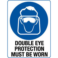 600X400mm - Metal - Double Eye Protection Must Be Worn