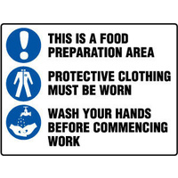 This is a Food Preparation Area etc (with pictos)