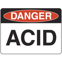 240x180mm - Self Adhesive - Danger Acid