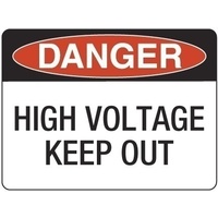 300x225mm - Poly - Danger High Voltage Keep Out