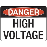 240x180mm - Self Adhesive - Danger High Voltage