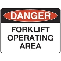 240x180mm - Self Adhesive - Danger Forklift Operating Area