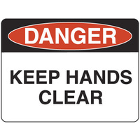 240x180mm - Self Adhesive - Danger Keep Hands Clear