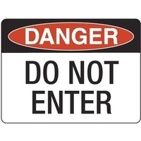 240x180mm - Self Adhesive - Danger Do Not Enter