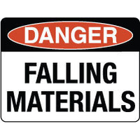 Danger Falling Materials