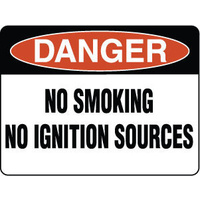 300x225mm - Poly - Danger No Smoking No Ignition Sources
