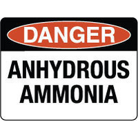 600x450mm - Metal - Danger Anhydrous Ammonia