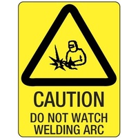 240x180mm - Self Adhesive - Caution Do Not Watch Welding Arc