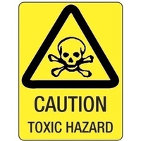 300x225mm - Poly - Caution Toxic Hazard