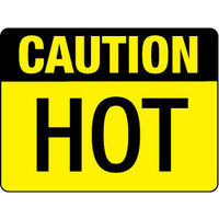 300x225mm - Poly - Caution Hot