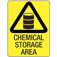 240x180mm - Self Adhesive - Chemical Storage Area