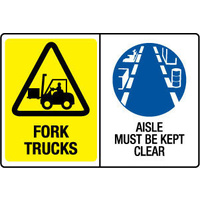 Fork Trucks/Aisle Must Be Kept Clear