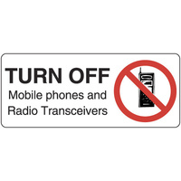 Turn Off Mobile Phones and Radio Transceivers (Landscape)