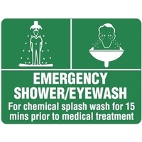 510MP -- 300x225mm - Poly - Emergency Shower/Eyewash