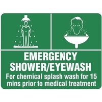 240x180mm - Self Adhesive - Emergency Shower/Eyewash